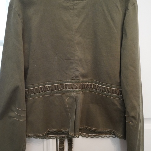 Long sleeve chic jacket with velvet tie - Picture 5 of 6